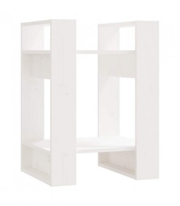 vidaXL Book Cabinet/Room Divider White 41x35x57 cm Solid Wood Pine — Size: 41 x 35 x 57 cm