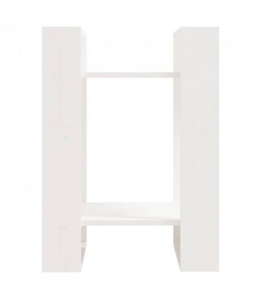 vidaXL Book Cabinet/Room Divider White 41x35x57 cm Solid Wood Pine — Size: 41 x 35 x 57 cm