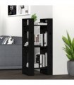 vidaXL Book Cabinet | Black | Solid pine wood | Compact | Book Cabinet — Size: 41 x 35 x 91 cm