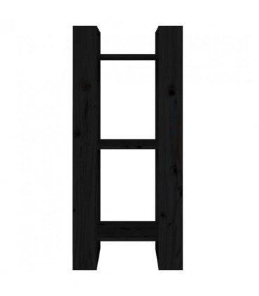 vidaXL Book Cabinet | Black | Solid pine wood | Compact | Book Cabinet — Size: 41 x 35 x 91 cm