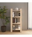 vidaXL Book Cabinet/Room Divider 60x35x125 cm Solid Wood — Colour: natural, Size: 60 x 35 x 125 cm