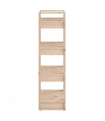 vidaXL Book Cabinet/Room Divider 60x35x125 cm Solid Wood — Colour: natural, Size: 60 x 35 x 125 cm
