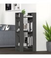 vidaXL Book Cabinet/Room Divider Grey 41x35x91 cm Solid Wood Pine — Size: 41 x 35 x 91 cm