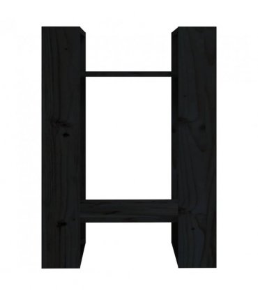 vidaXL Book Cabinet | Black | Solid pine wood | Compact | Black Book Cabinet — Size: 41 x 35 x 57 cm
