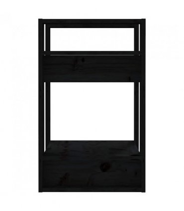 vidaXL Book Cabinet | Black | Solid pine wood | Compact | Black Book Cabinet — Size: 41 x 35 x 57 cm