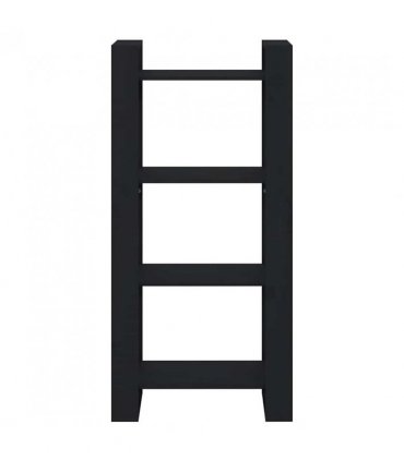 vidaXL Book Cabinet | Black | Solid pine wood | Medium | Black Book Cabinet — Size: 60 x 35 x 125 cm