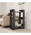 vidaXL Book Cabinet/Room Divider Grey 60x35x91 cm Solid Wood Pine — Size: 60 x 35 x 91 cm