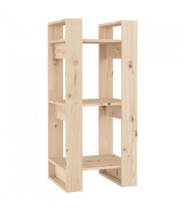 vidaXL Book Cabinet/Room Divider 41x35x91 cm Solid Wood Pine — Colour: natural, Size: 41 x 35 x 91 cm