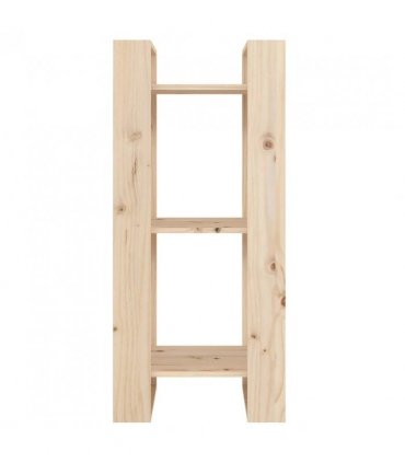 vidaXL Book Cabinet/Room Divider 41x35x91 cm Solid Wood Pine — Colour: natural, Size: 41 x 35 x 91 cm