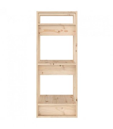 vidaXL Book Cabinet/Room Divider 41x35x91 cm Solid Wood Pine — Colour: natural, Size: 41 x 35 x 91 cm