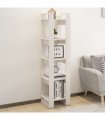vidaXL Book Cabinet/Room Divider White 41x35x160 cm Solid Wood Pine — Size: 41 x 35 x 160 cm