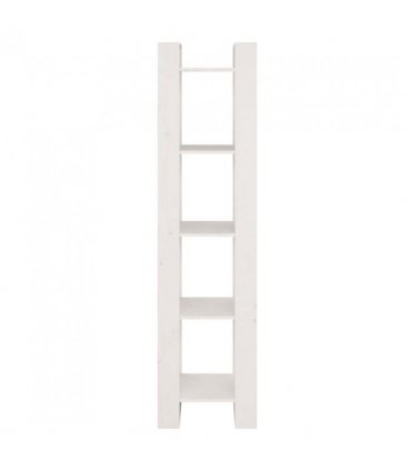 vidaXL Book Cabinet/Room Divider White 41x35x160 cm Solid Wood Pine — Size: 41 x 35 x 160 cm