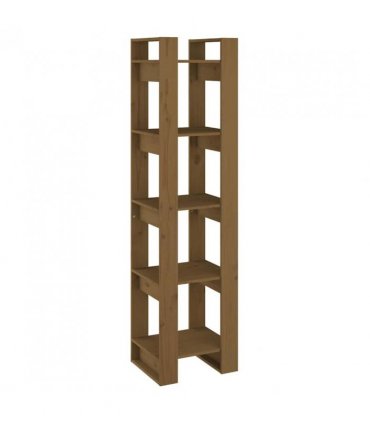 vidaXL Book Cabinet/Room Divider Honey Brown 41x35x160 cm Solid Wood Pine — Size: 41 x 35 x 160 cm