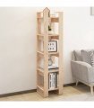 vidaXL Book Cabinet/Room Divider 41x35x160 cm Solid Wood Pine — Colour: natural, Size: 41 x 35 x 160 cm