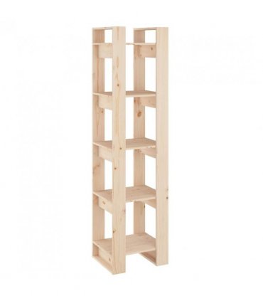 vidaXL Book Cabinet/Room Divider 41x35x160 cm Solid Wood Pine — Colour: natural, Size: 41 x 35 x 160 cm