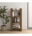 vidaXL Book Cabinet/Room Divider Honey Brown 60x35x125 cm Solid Wood — Size: 60 x 35 x 125 cm