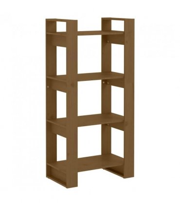vidaXL Book Cabinet/Room Divider Honey Brown 60x35x125 cm Solid Wood — Size: 60 x 35 x 125 cm