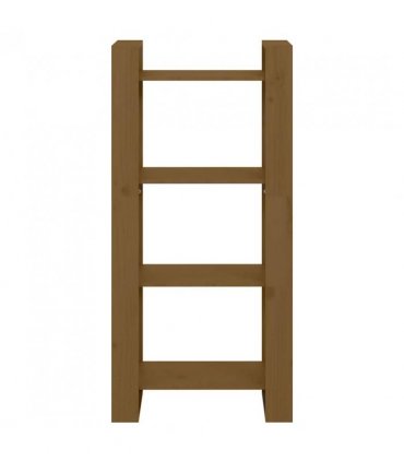 vidaXL Book Cabinet/Room Divider Honey Brown 60x35x125 cm Solid Wood — Size: 60 x 35 x 125 cm