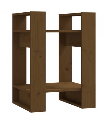 vidaXL Book Cabinet/Room Divider Honey Brown 41x35x57 cm Solid Wood Pine — Size: 41 x 35 x 57 cm