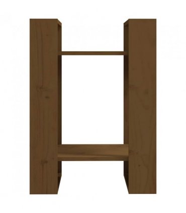 vidaXL Book Cabinet/Room Divider Honey Brown 41x35x57 cm Solid Wood Pine — Size: 41 x 35 x 57 cm
