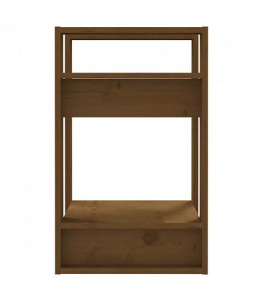 vidaXL Book Cabinet/Room Divider Honey Brown 41x35x57 cm Solid Wood Pine — Size: 41 x 35 x 57 cm
