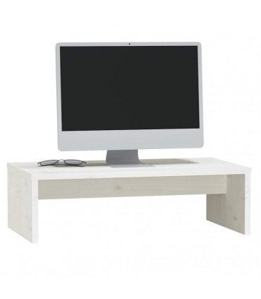 vidaXL Monitor Stand White 50x27x15 cm Solid Wood Pine