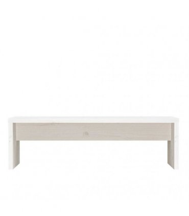 vidaXL Monitor Stand White 50x27x15 cm Solid Wood Pine