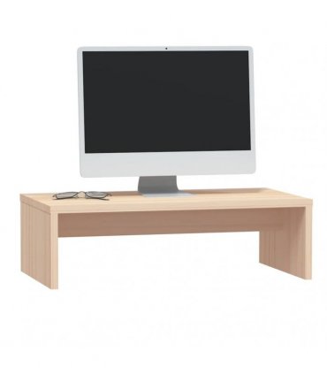 vidaXL Monitor Stand 50x27x15 cm Solid Wood Pine — Colour: natural