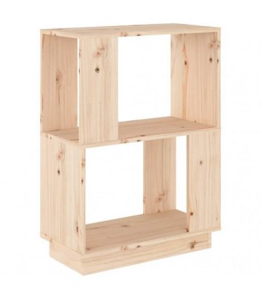 vidaXL Book Cabinet/Room Divider 51x25x70 cm Solid Wood Pine — Colour: natural
