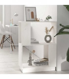 vidaXL Book Cabinet/Room Divider White 51x25x70 cm Solid Wood Pine
