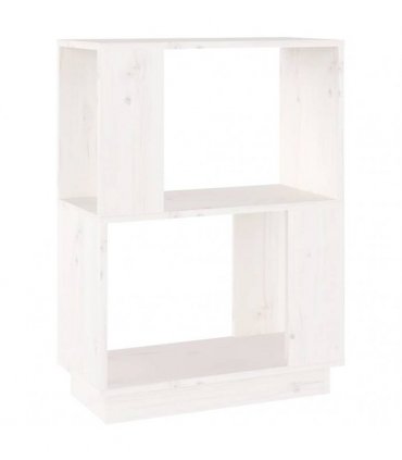 vidaXL Book Cabinet/Room Divider White 51x25x70 cm Solid Wood Pine
