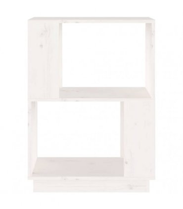 vidaXL Book Cabinet/Room Divider White 51x25x70 cm Solid Wood Pine