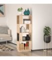 vidaXL Book Cabinet/Room Divider 51x25x132 cm Solid Wood Pine — Colour: natural
