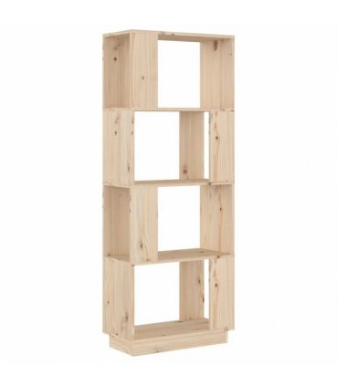 vidaXL Book Cabinet/Room Divider 51x25x132 cm Solid Wood Pine — Colour: natural