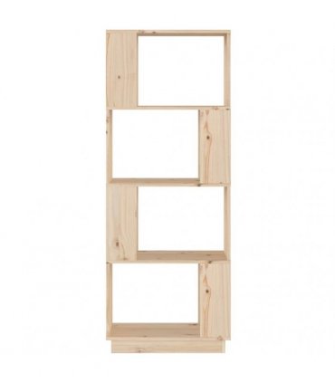 vidaXL Book Cabinet/Room Divider 51x25x132 cm Solid Wood Pine — Colour: natural