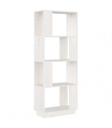 vidaXL Book Cabinet/Room Divider White 51x25x132 cm Solid Wood Pine