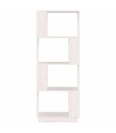 vidaXL Book Cabinet/Room Divider White 51x25x132 cm Solid Wood Pine