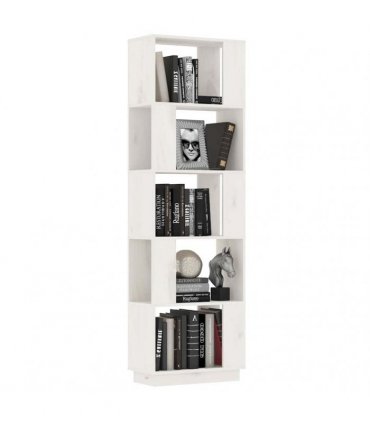 vidaXL Book Cabinet/Room Divider White 51x25x163.5 cm Solid Wood Pine