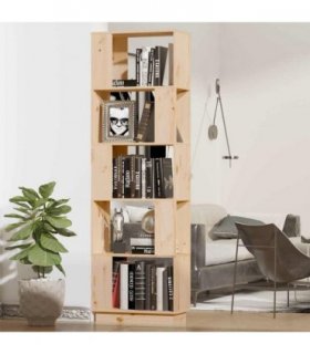 vidaXL Book Cabinet/Room Divider 51x25x163.5 cm Solid Wood Pine — Colour: natural