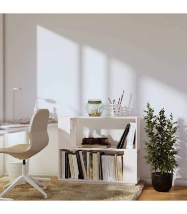 vidaXL Book Cabinet/Room Divider White 80x25x70 cm Solid Wood Pine