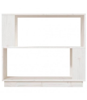vidaXL Book Cabinet/Room Divider White 80x25x70 cm Solid Wood Pine