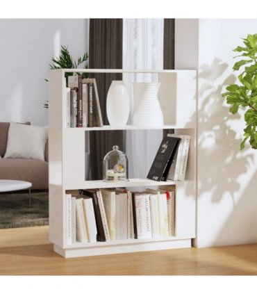 vidaXL Book Cabinet/Room Divider White 80x25x101 cm Solid Wood Pine