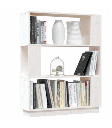 vidaXL Book Cabinet/Room Divider White 80x25x101 cm Solid Wood Pine