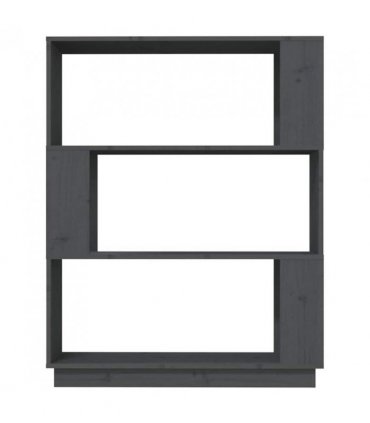 vidaXL Book Cabinet/Room Divider Grey 80x25x101 cm Solid Wood Pine