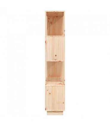 vidaXL Book Cabinet/Room Divider 80x25x132 cm Solid Wood Pine — Colour: natural