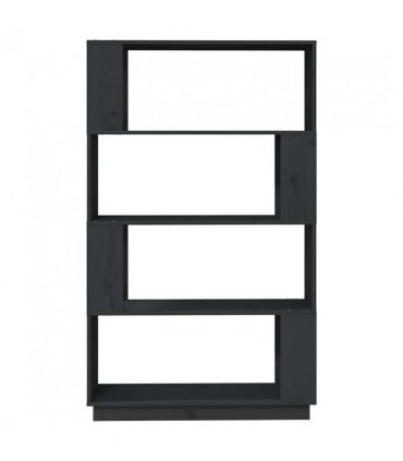 vidaXL Book Cabinet/Room Divider Grey 80x25x132 cm Solid Wood Pine
