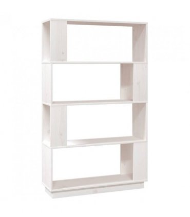 vidaXL Book Cabinet/Room Divider White 80x25x132 cm Solid Wood Pine