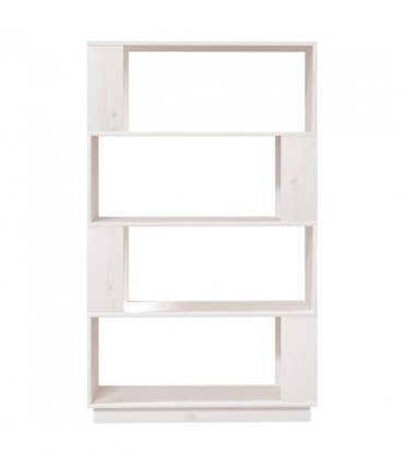 vidaXL Book Cabinet/Room Divider White 80x25x132 cm Solid Wood Pine