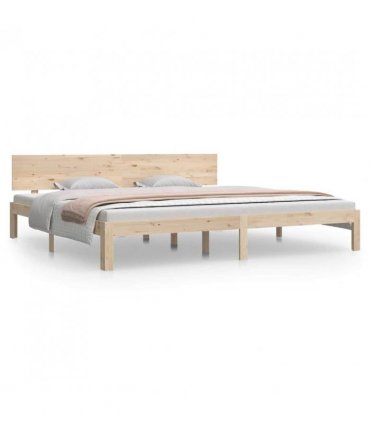 vidaXL Bed Frame without Mattress Solid Wood Pine 200x200cm — Size: 200 x 200 cm