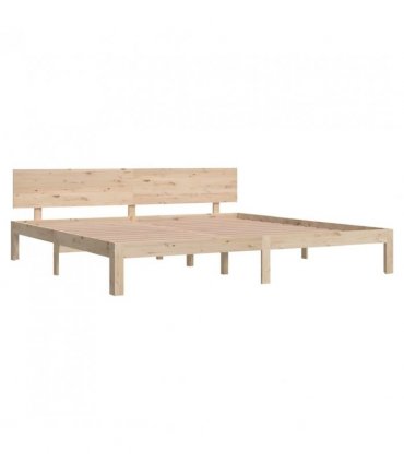 vidaXL Bed Frame without Mattress Solid Wood Pine 200x200cm — Size: 200 x 200 cm